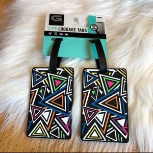 G Force 2 Pack Rainbow Triangle Design Luggage Tag